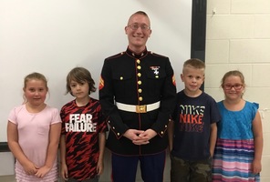 Special visitor in 2nd grade