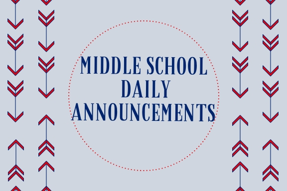 Middle School Announcements 11.9.2018