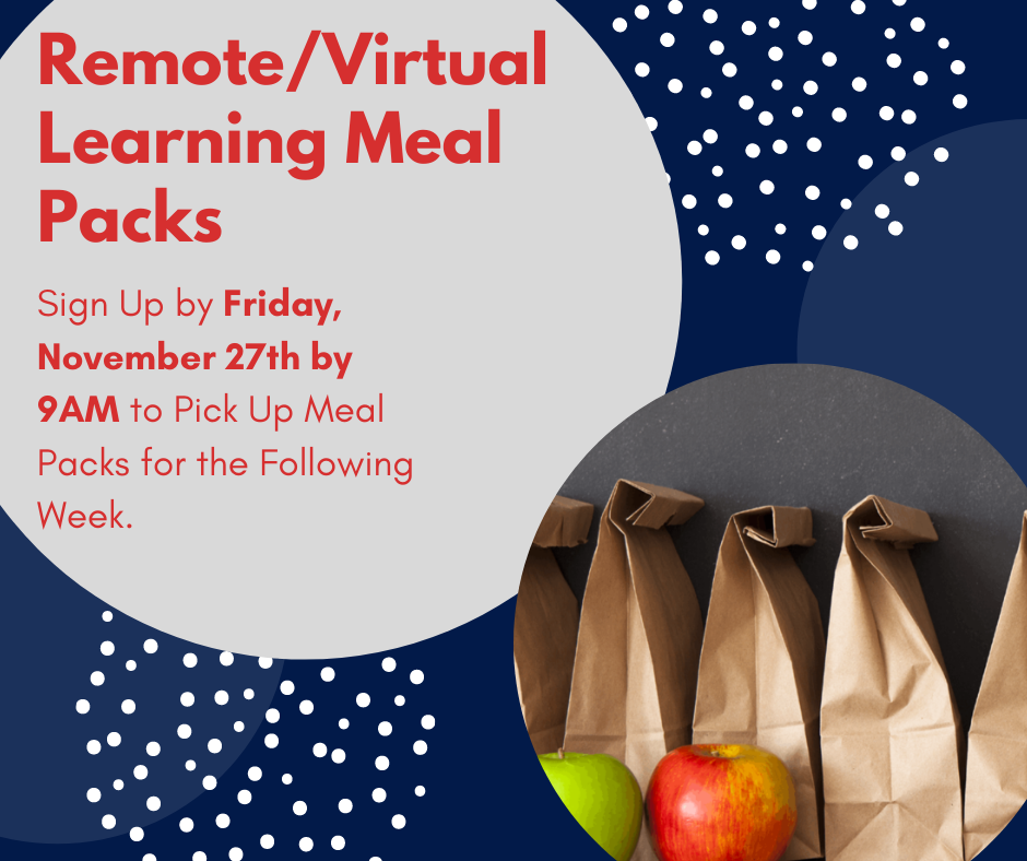 Remote/Virtual Learning Meal Packs