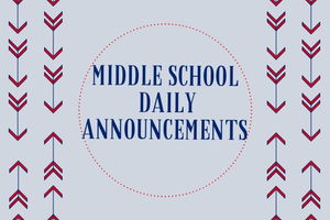 Middle School Announcements 12.3.2018